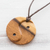 Reclaimed wood pendant necklace, 'Natural Flow' - Handmade Yin-Yang Pendant Necklace