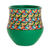 Decorative terracotta vase, 'Festivity' - Multicolored Decorative Ceramic Vase