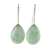 Jade drop earrings, 'Jupiter Rain in Green' - Light Green Jade and Sterling Silver Drop Earrings thumbail