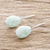 Jade drop earrings, 'Jupiter Rain in Green' - Light Green Jade and Sterling Silver Drop Earrings (image 2b) thumbail