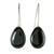 Jade drop earrings, 'Jupiter Rain in Black' - Black Jade and Sterling Silver Drop Earrings (image 2a) thumbail