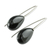Jade drop earrings, 'Jupiter Rain in Black' - Black Jade and Sterling Silver Drop Earrings (image 2c) thumbail