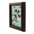 Glass mosaic and teak wood wall plaque, 'Athleticism' - Small Glass Mosaic Wall Plaque of Runner (image 2b) thumbail