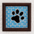 Glass mosaic wall plaque, 'Four-legged Love' - Stained Glass And Wood Dog Paw Wall Plaque From Costa Rica thumbail