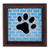Glass mosaic wall plaque, 'Four-legged Love' - Stained Glass And Wood Dog Paw Wall Plaque From Costa Rica (image 2a) thumbail