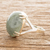 Jade cocktail ring, 'Delicate Green' - Sterling and Jade Cabochon Ring (image 2b) thumbail
