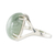 Jade cocktail ring, 'Delicate Green' - Sterling and Jade Cabochon Ring (image 2c) thumbail