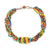Beaded torsade necklace, 'Confetti Parade' - Multicolored Beaded Torsade Necklace thumbail