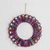 Cotton wreath, 'Thank You God' - Hand-Loomed Cotton Worry Doll Wreath From Guatemala (image 2) thumbail