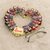 Cotton wreath, 'Amor' - Hand-Loomed Cotton Worry Doll Heart Wreath From Guatemala (image 2b) thumbail