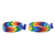Glass beaded wristband bracelets, 'Rainbow Path' (pair) - Multicolored Glass Bead Bracelets (Pair) (image 2b) thumbail
