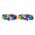 Glass beaded wristband bracelets, 'Rainbow Path' (pair) - Multicolored Glass Bead Bracelets (Pair) (image 2c) thumbail