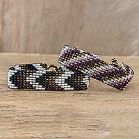 Featured review for Glass beaded wristband bracelets, Find Your Way (pair)