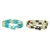 Glass beaded wristband bracelets, 'Meet Me Halfway' (pair) - Adjustable Beaded Bracelets (Pair)