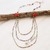 Beaded multi-strand necklace, 'Have a Heart' - Multicoloured Multistrand Beaded Necklace thumbail