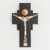 Holzkreuz - Modernes Holzkruzifix mit Kürbisakzent aus El Salvador