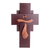 Wood cross, 'Christ's Gift of Love' (12 inch) - 12 inch Gourd Accent Modern Wood Crucifix from El Salvador