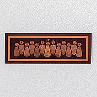 Wood wall art, The Last Supper Together (16 inches)