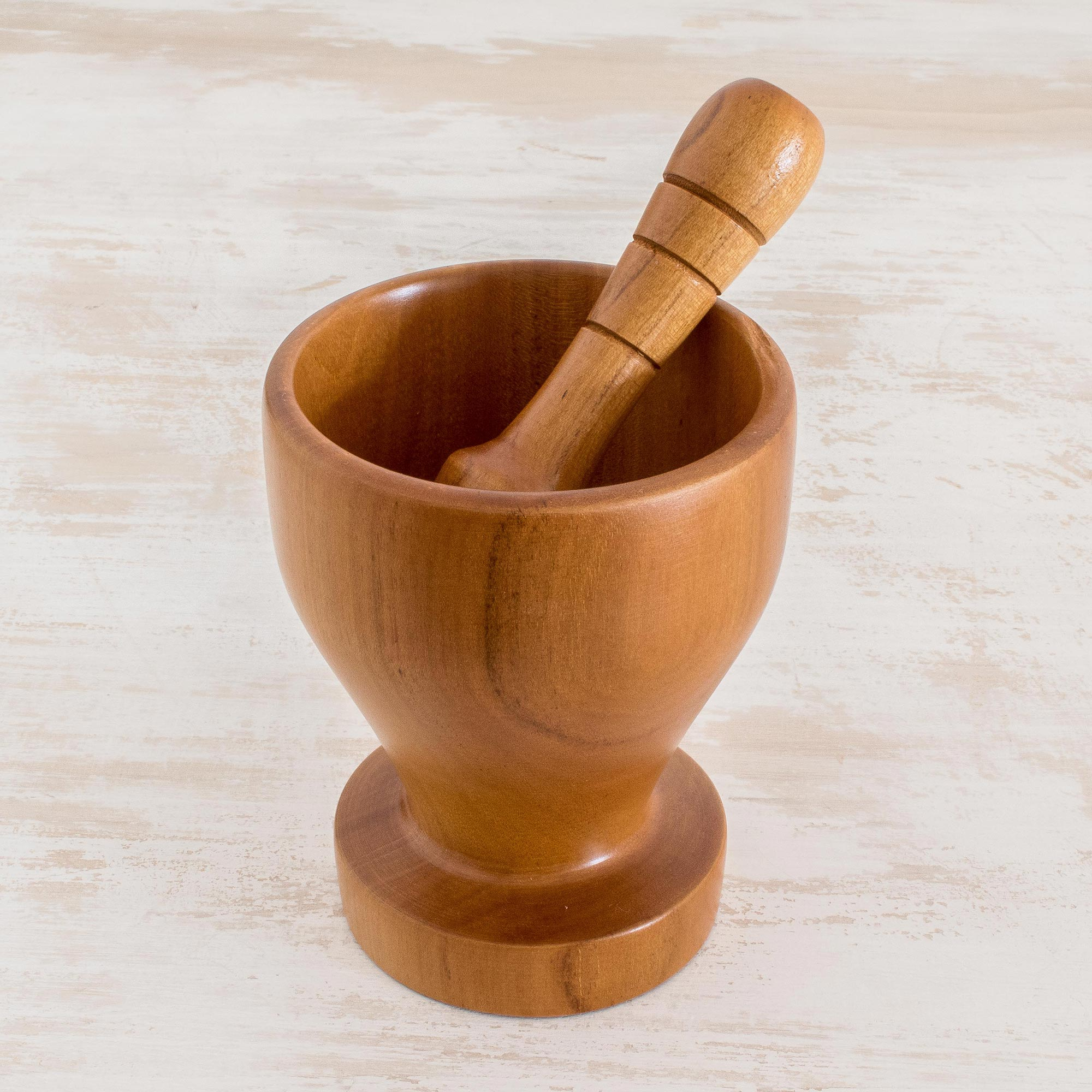 Wooden Mortar and Pestle Set