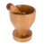 Teak wood mortar and pestle, 'Savory Blend' - Artisan Crafted Wood Mortar and Pestle