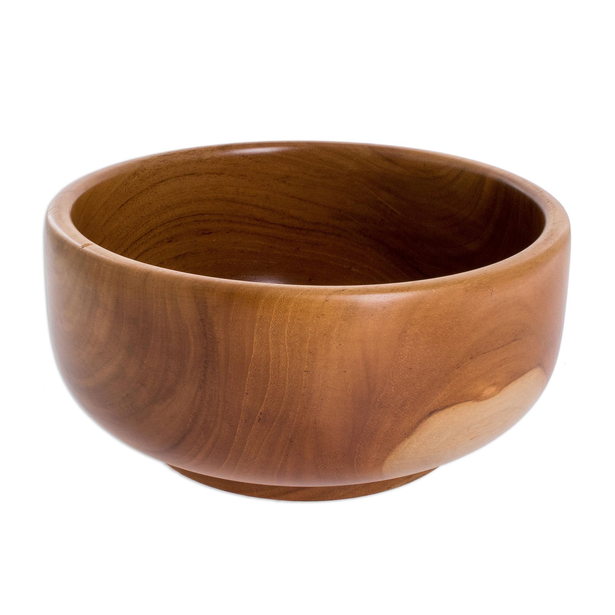 Handmade Teak Wood Salad Bowl Salad Days NOVICA