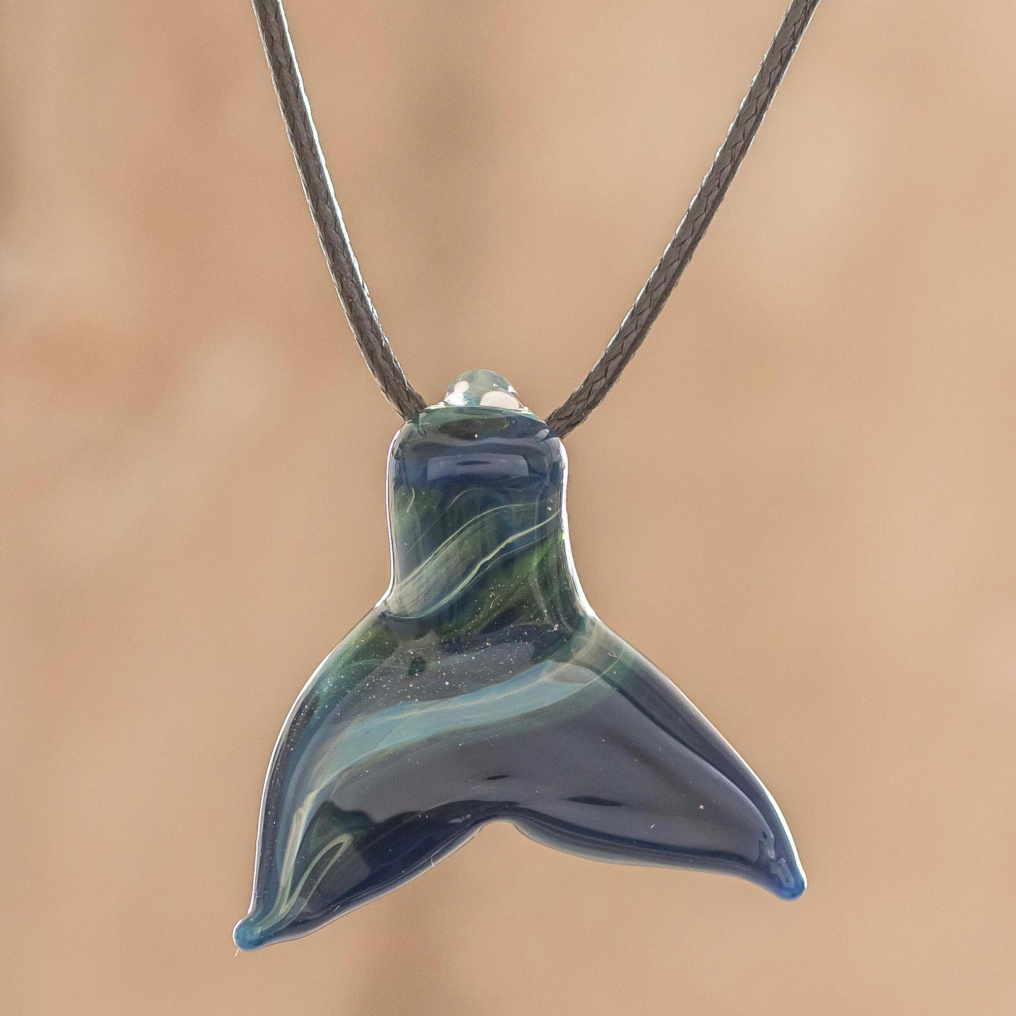 BORO Glass Stingray Pendant Necklace