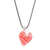 Art glass pendant necklace, 'Heart of Glass' - Swirled Glass Heart Pendant Necklace