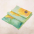 Cotton scarf, 'Sunflower' - Hand-painted Floral Cotton Scarf from Costa Rica