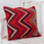 Cotton cushion cover, 'Red Maya Mountains' - Handwoven colourful Cotton Cushion Cover on Red thumbail
