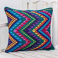 Featured review for Cotton cushion cover, Green Maya Mountains