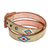 Leather and cotton belt, 'Diamond Stars in Light Sage' - Hand Woven Cotton and Leather Belt (image 2b) thumbail