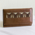 Leather and jute wallet, 'Butterflies' - Butterfly-Motif Leather Wallet