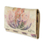 Printed leather wallet, 'Lotus Flower' - Artisan Crafted Floral Leather Wallet