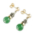 Gold-accented aventurine dangle earrings, 'Isla del Coco' - Natural Aventurine Dangle Earrings