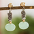 Gold-accented chalcedony earrings, 'Isla del Coco' - 14k Gold Filled and Sterling Silver Chalcedony Earrings thumbail