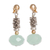 Gold-accented chalcedony earrings, 'Isla del Coco' - 14k Gold Filled and Sterling Silver Chalcedony Earrings