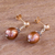 Gold-accented cultured pearl dangle earrings, 'Costa Rican Coffee' - Dangle Earrings with Brown Cultured Pearls