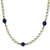 Collar de cuentas de perlas cultivadas y lapislázuli - Collar de Lapislázuli y Perlas Cultivadas