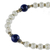 Cultured pearl and lapis lazuli beaded bracelet, 'Blue and White' - Beaded Bracelet with Cultured Pearl and Lapis Lazuli (image 2c) thumbail