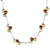Cultured pearl link necklace, 'Study in Bronze' - Sterling and Cultured Pearl Link Necklace (image 2a) thumbail
