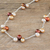 Cultured pearl link necklace, 'Study in Bronze' - Sterling and Cultured Pearl Link Necklace (image 2b) thumbail