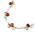 Cultured pearl link necklace, 'Study in Bronze' - Sterling and Cultured Pearl Link Necklace (image 2d) thumbail
