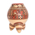 Jarrón decorativo de cerámica - Vasija de cerámica decorativa hombre armadillo estilo prehispánico