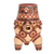 Dekorative Keramikvase – Dekoratives Keramikgefäß mit wandelnder Schlange im prähispanischen Stil