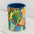 Decorative terracotta vase, 'Confluence' - Cubist-Inspired Decorative Terracotta Vase thumbail