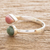 Jade and rhodonite wrap ring, 'Now and Then' - Rhodonite and Jade Ring (image 2b) thumbail