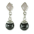 Jade and rose quartz dangle earrings, 'Life Power' - Handmade Jade and Rose Quartz Earrings thumbail