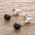 Jade and rose quartz dangle earrings, 'Life Power' - Handmade Jade and Rose Quartz Earrings (image 2b) thumbail