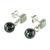 Jade dangle earrings, 'Maya Geometry' - Light and Dark Green Jade Earrings (image 2c) thumbail