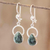 Jade dangle earrings, 'Maya Ascension' - Hand Crafted Jade earrings thumbail